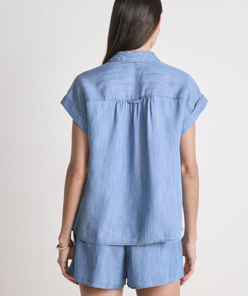Vineyard Vines Margo Chambray Top