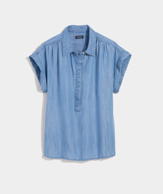 Vineyard Vines Margo Chambray Top