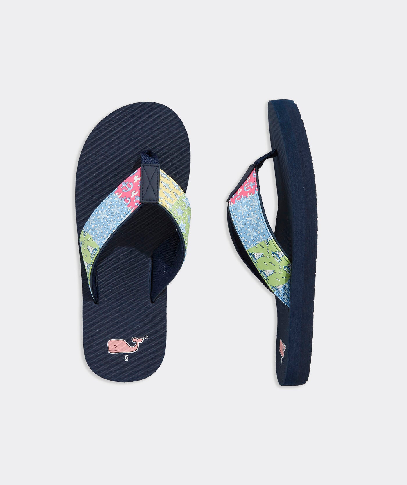Vineyard Vines Classic Patchwork Flip Flops
