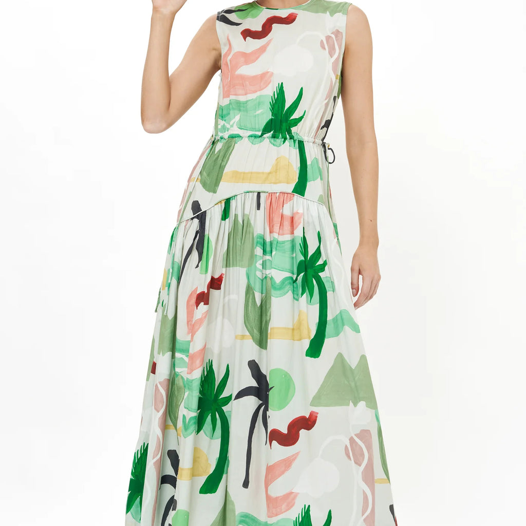 Oliphant Sleeveless Piped Maxi