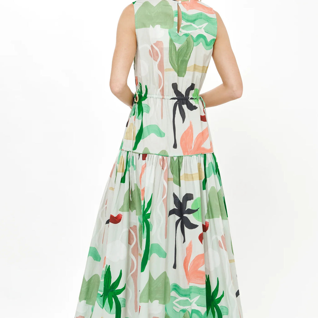 Oliphant Sleeveless Piped Maxi