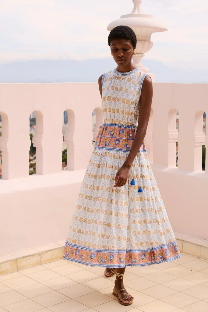 Oliphant Sleeveless Piped Maxi
