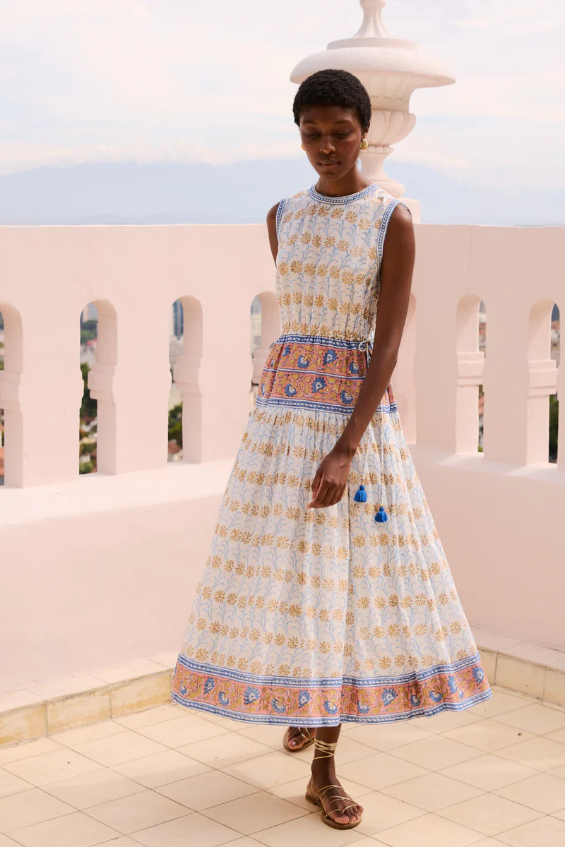 Oliphant Sleeveless Piped Maxi