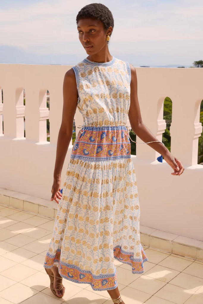 Oliphant Sleeveless Piped Maxi