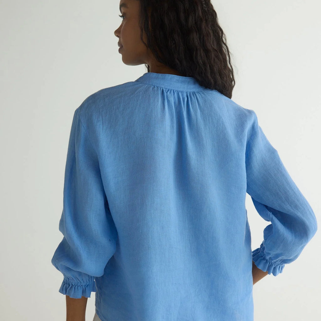 Bella Dahl 3/4 Sleeve Tie Neck Blouse