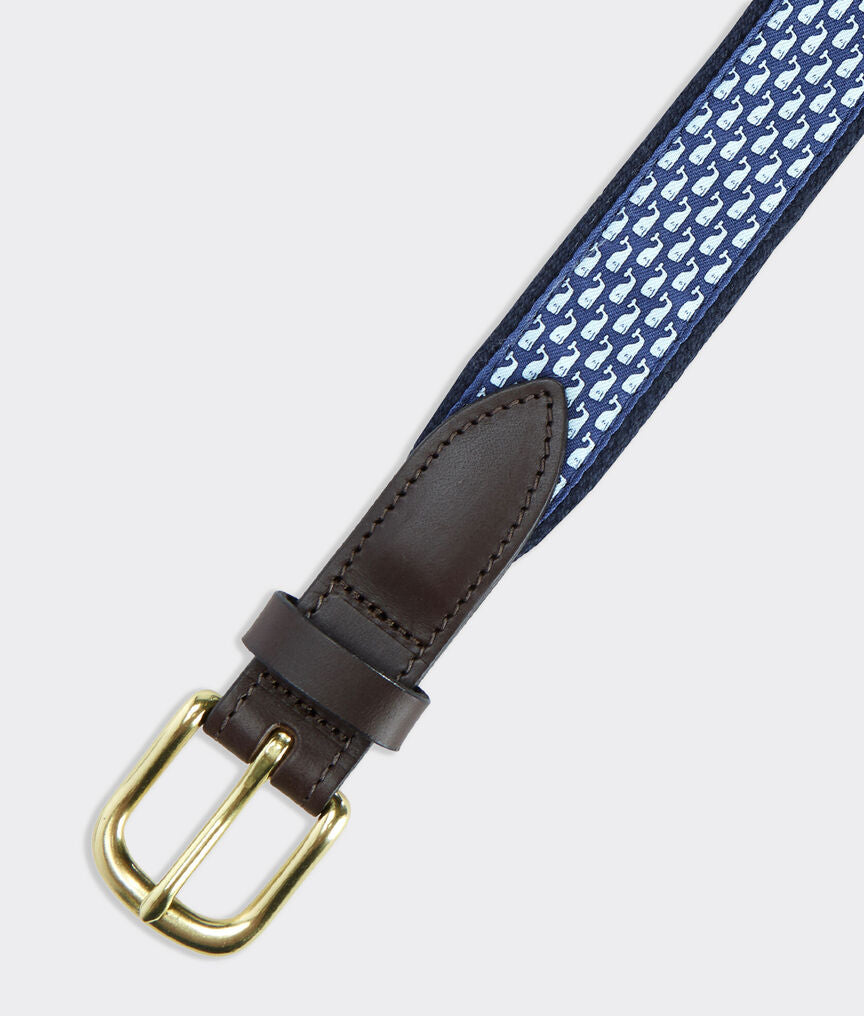 Vineyard Vines Boys' Classic Whale Canvas Club Belt