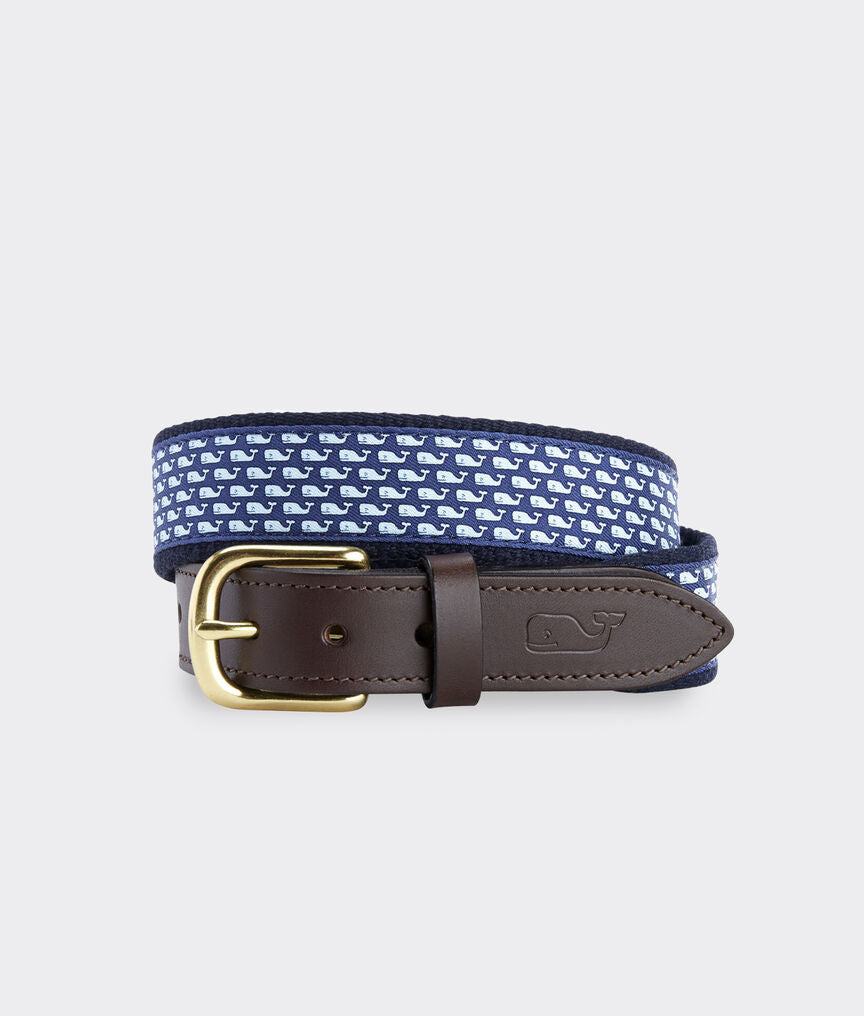 Vineyard Vines Boys' Classic Whale Canvas Club Belt
