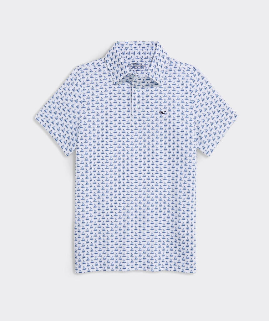 Vineyard Vines Boys Printed Sankaty Performance Polo