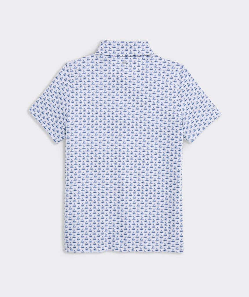Vineyard Vines Boys Printed Sankaty Performance Polo