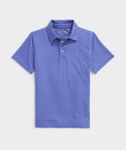 Vineyard Vines Boys Printed Sankaty Performance Polo