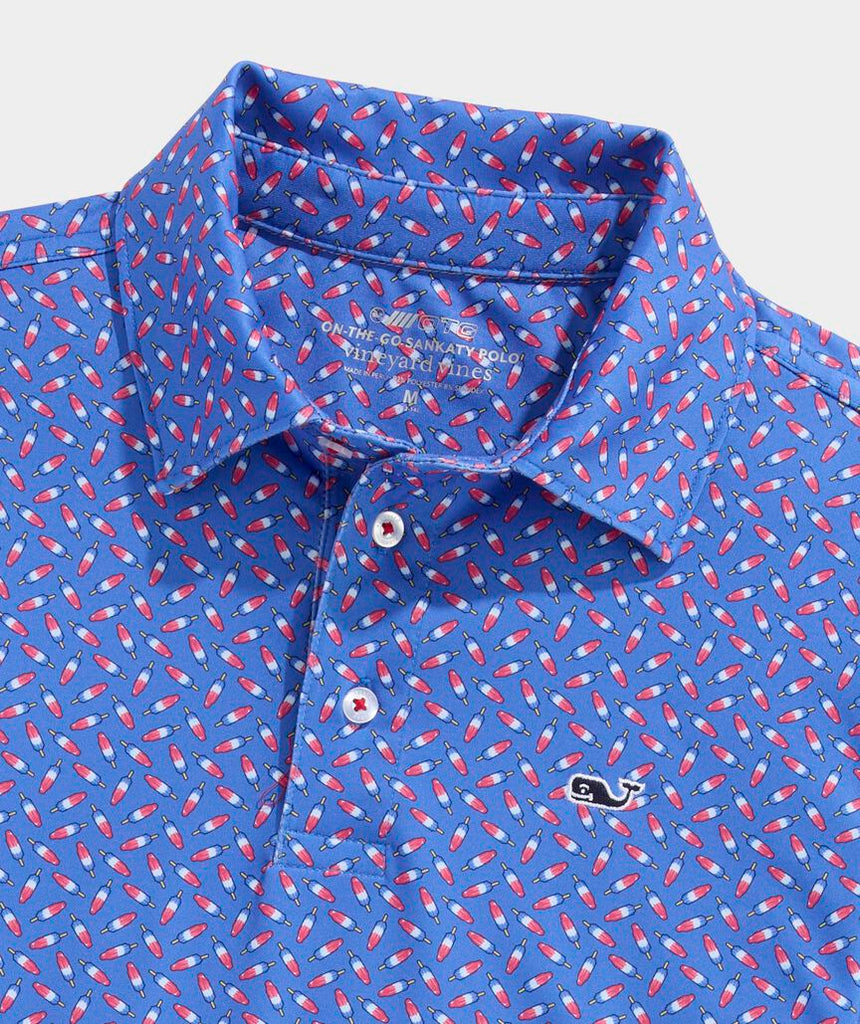 Vineyard Vines Boys Printed Sankaty Performance Polo