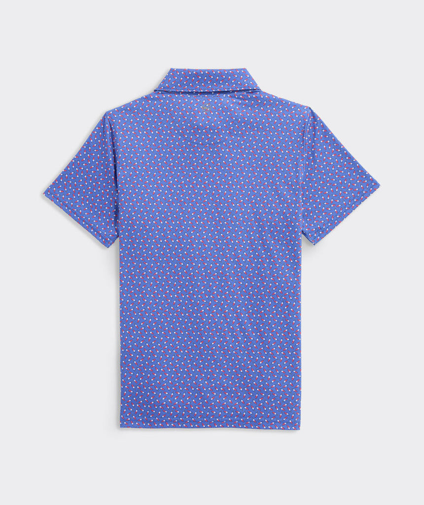 Vineyard Vines Boys Printed Sankaty Performance Polo