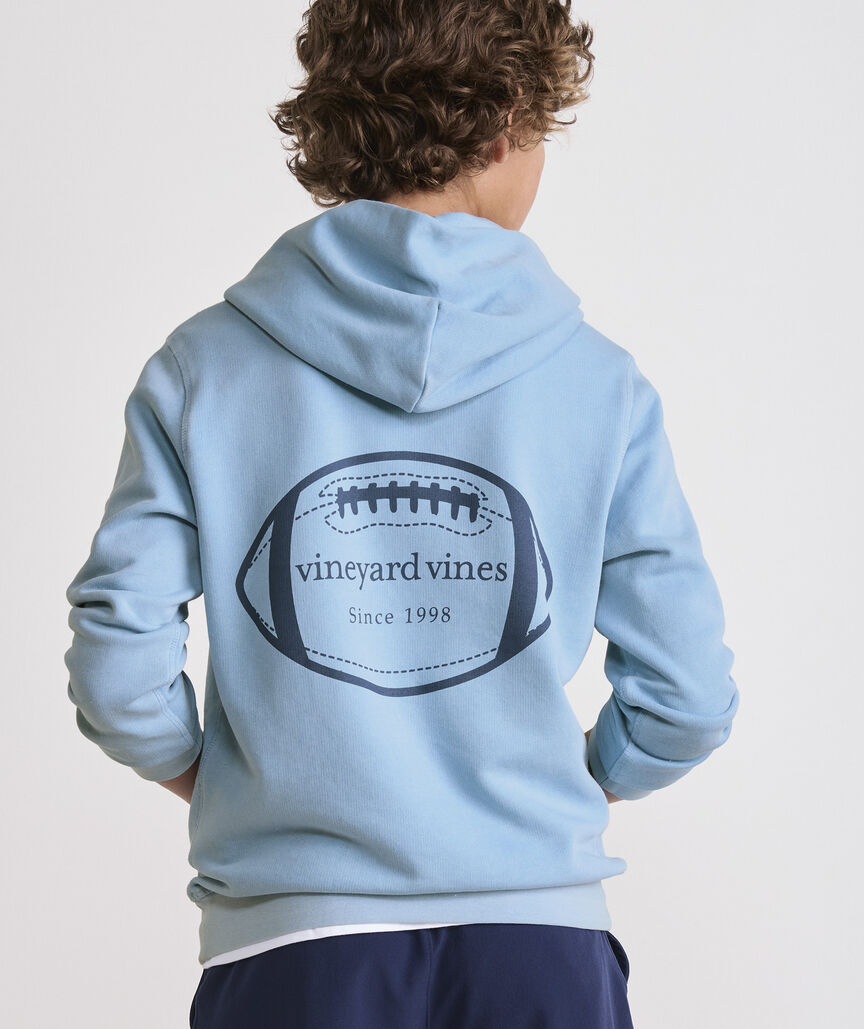 Vineyard Vines Boys' Surf Terry Football Graphic Hoodie