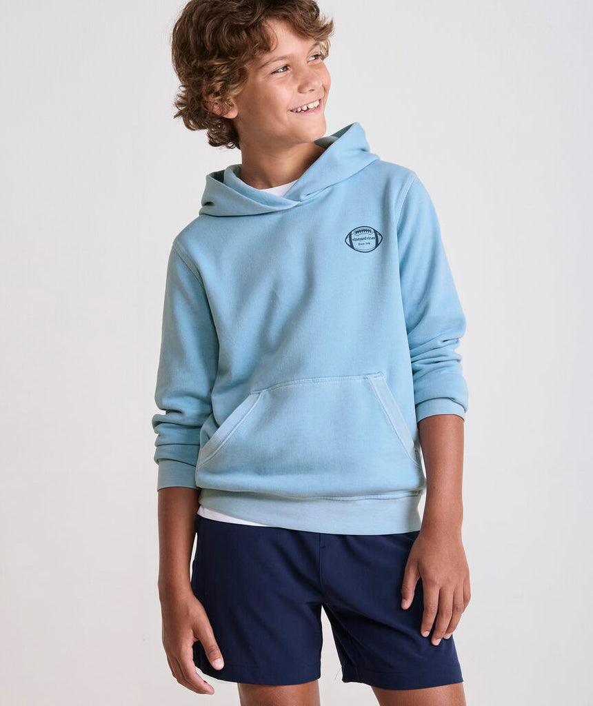 Vineyard Vines Boys' Surf Terry Football Graphic Hoodie