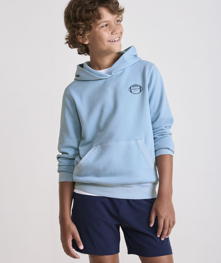 Vineyard Vines Boys' Surf Terry Football Graphic Hoodie