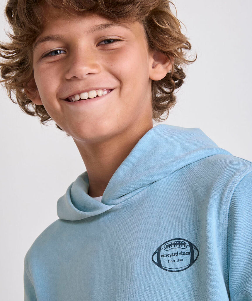 Vineyard Vines Boys' Surf Terry Football Graphic Hoodie