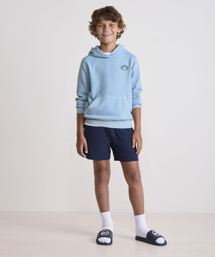 Vineyard Vines Boys' Surf Terry Football Graphic Hoodie