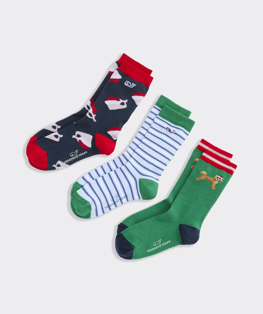 Vineyard Vines Boys Holiday Icon 3-Pack Socks