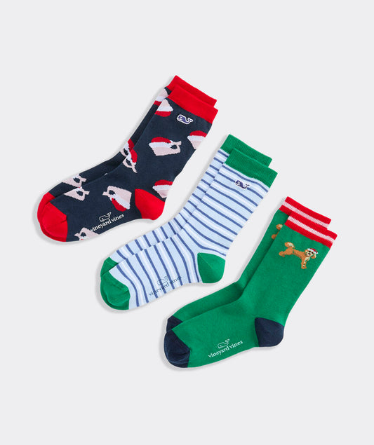 Vineyard Vines Boys Holiday Icon 3-Pack Socks
