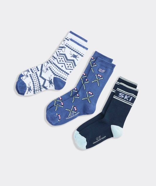 Vineyard Vines Boys' Winter Icon 3-Pack Socks