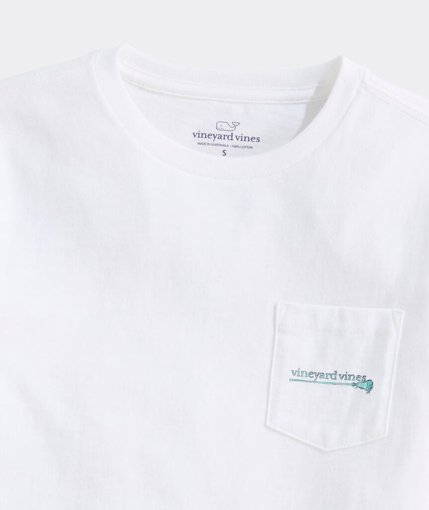 Vineyard Vines Boys' Sketched Lacrosse Stick Short-Sleeve Pocket Tee