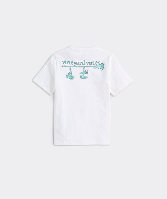Vineyard Vines Boys' Sketched Lacrosse Stick Short-Sleeve Pocket Tee