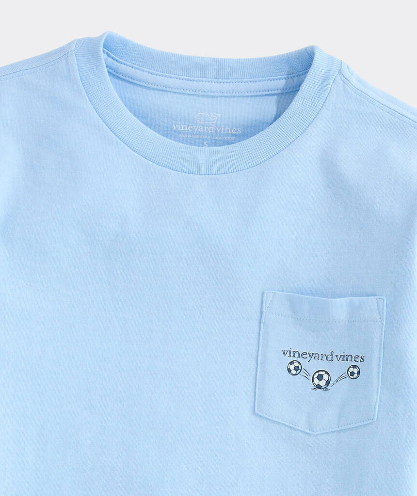 Vineyard Vines Boys' Sketched Soccer Balls Short-Sleeve Pocket Tee