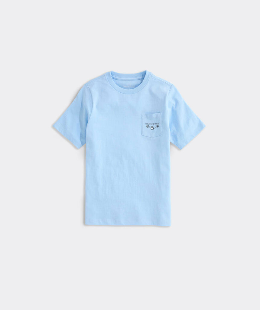 Vineyard Vines Boys' Sketched Soccer Balls Short-Sleeve Pocket Tee