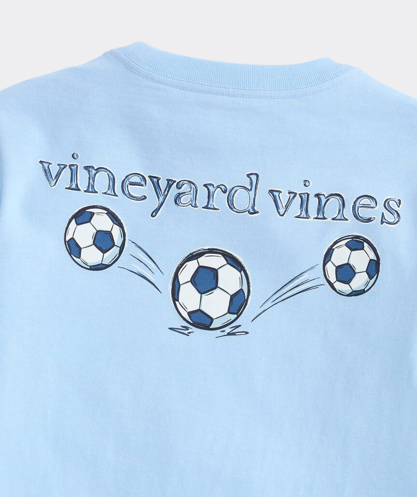 Vineyard Vines Boys' Sketched Soccer Balls Short-Sleeve Pocket Tee