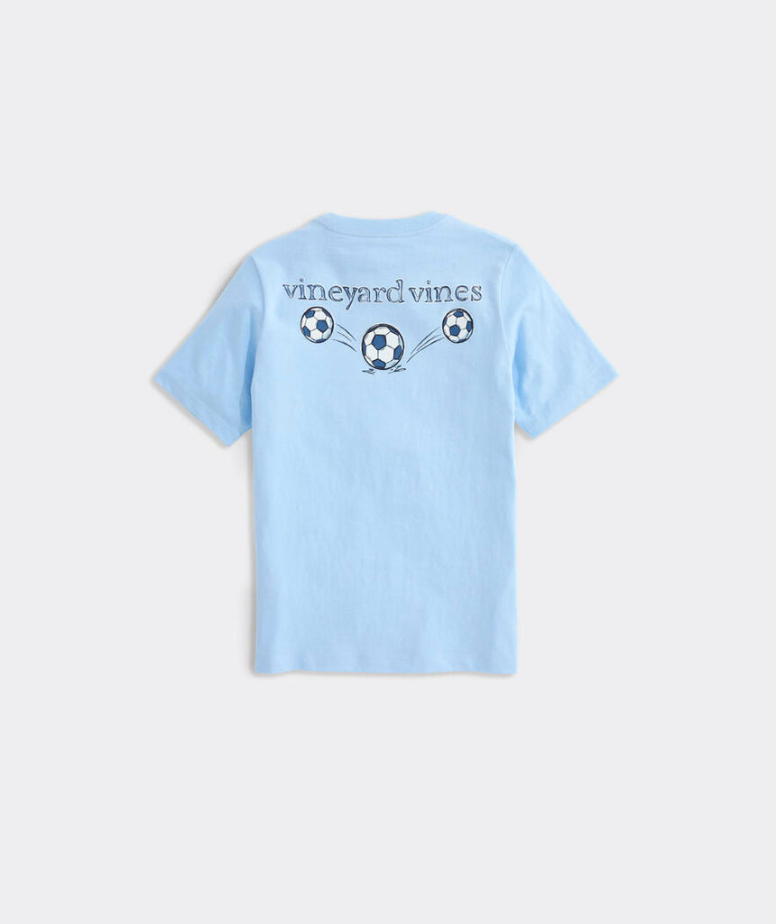Vineyard Vines Boys' Sketched Soccer Balls Short-Sleeve Pocket Tee