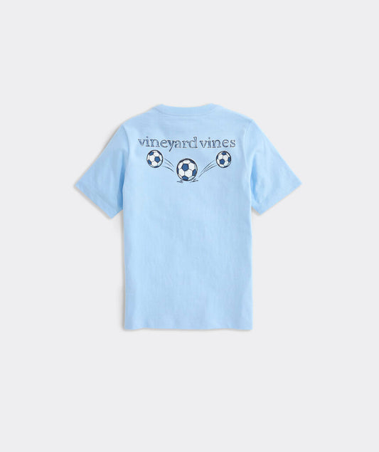 Vineyard Vines Boys' Sketched Soccer Balls Short-Sleeve Pocket Tee