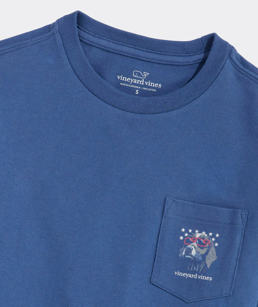 Vineyard Vines Boys' Americana Dog Short-Sleeve Pocket Tee