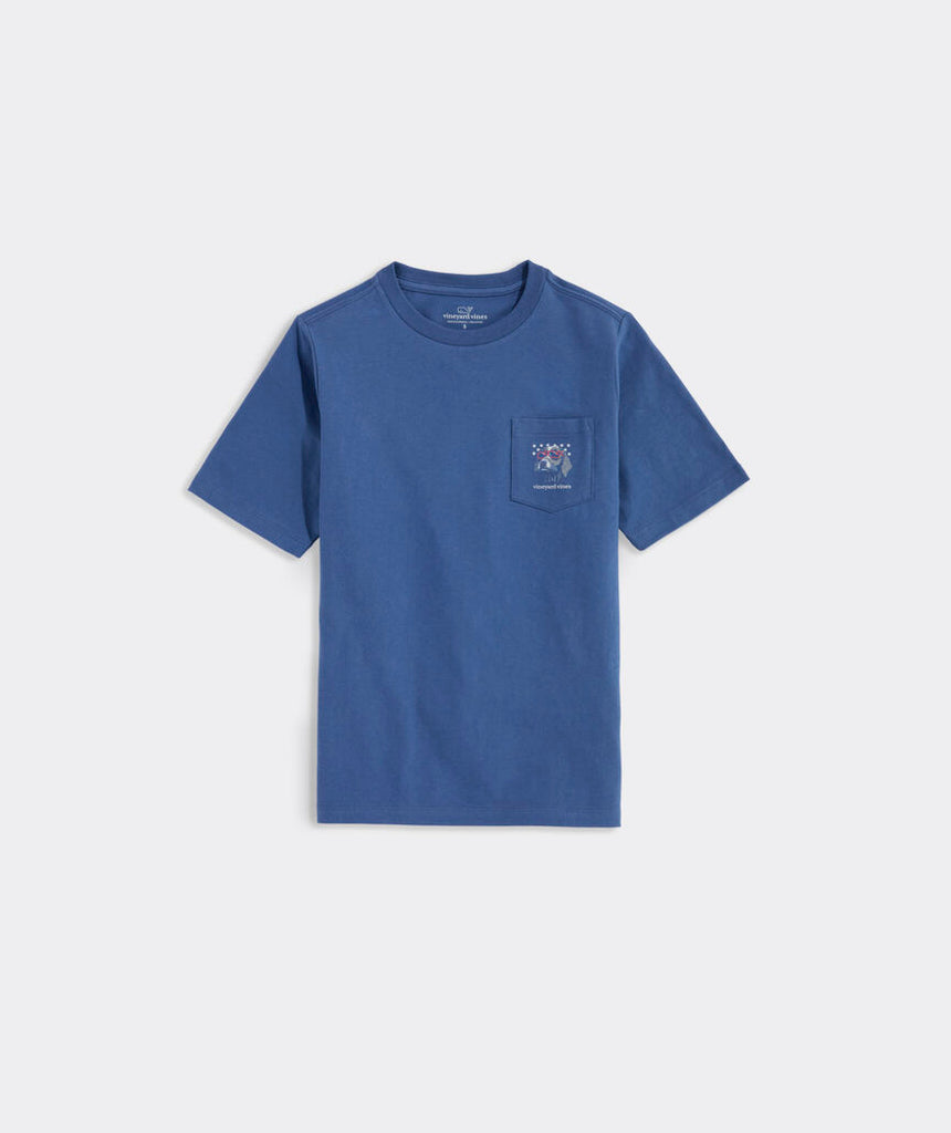 Vineyard Vines Boys' Americana Dog Short-Sleeve Pocket Tee