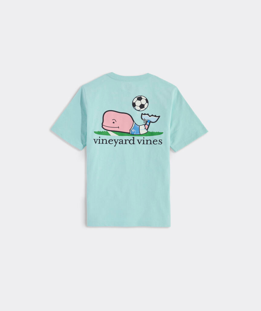 Vineyard Vines Boys' Soccer Ball Toss Whale Short-Sleeve Pocket Tee