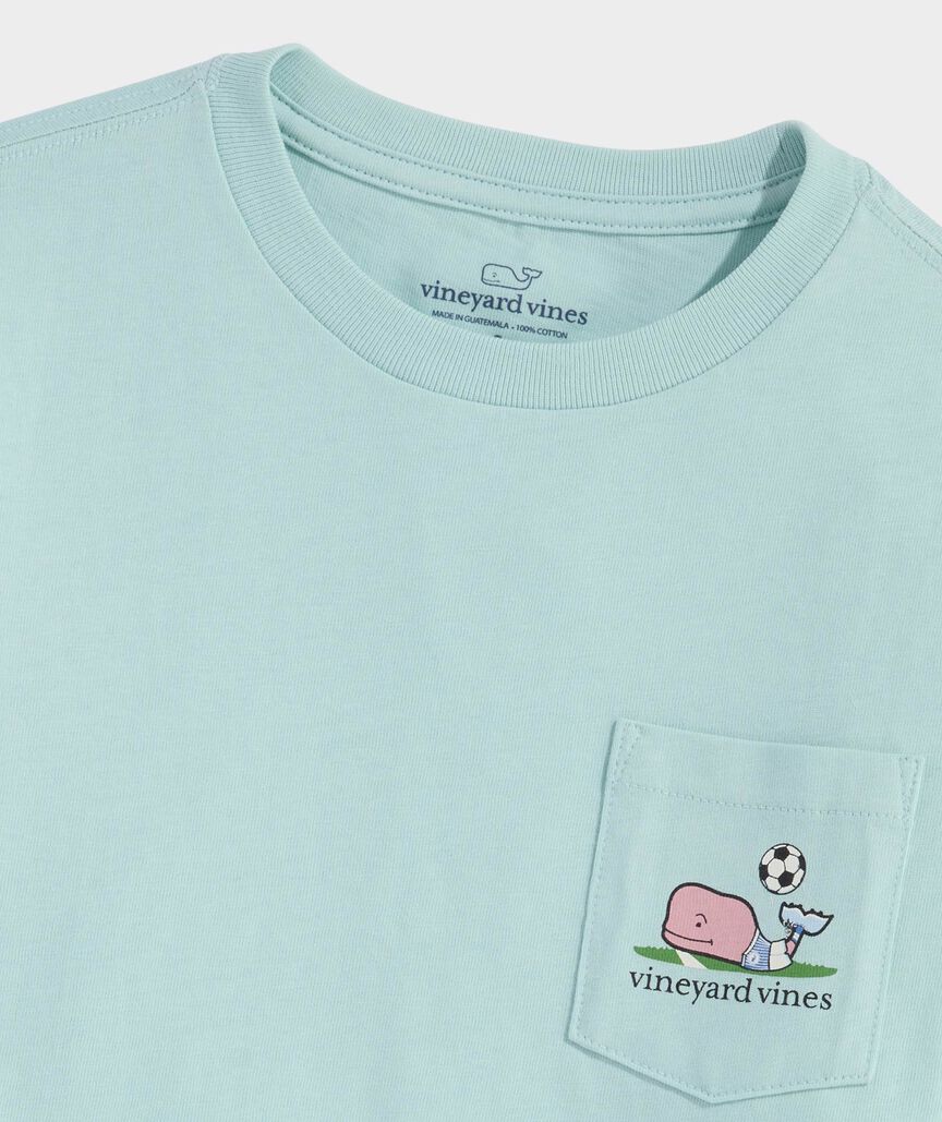 Vineyard Vines Boys' Soccer Ball Toss Whale Short-Sleeve Pocket Tee