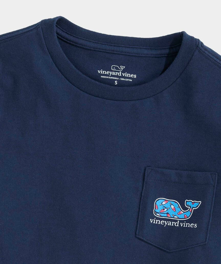 Vineyard Vines Boys' Bomb Pop Whale Short-Sleeve Pocket Tee