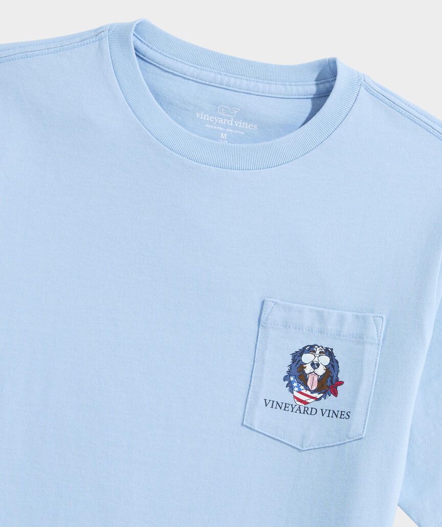 Vineyard Vines Boys' USA Mountain Dog Short-Sleeve Pocket Tee