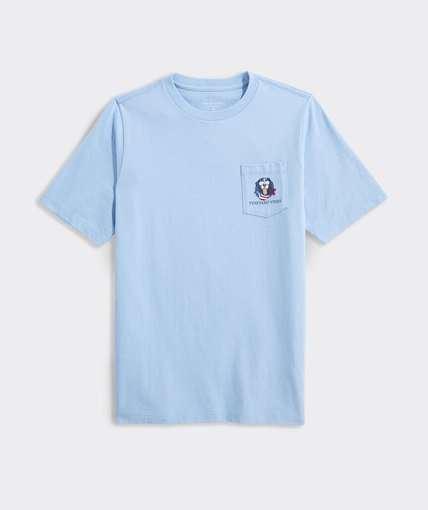 Vineyard Vines Boys' USA Mountain Dog Short-Sleeve Pocket Tee