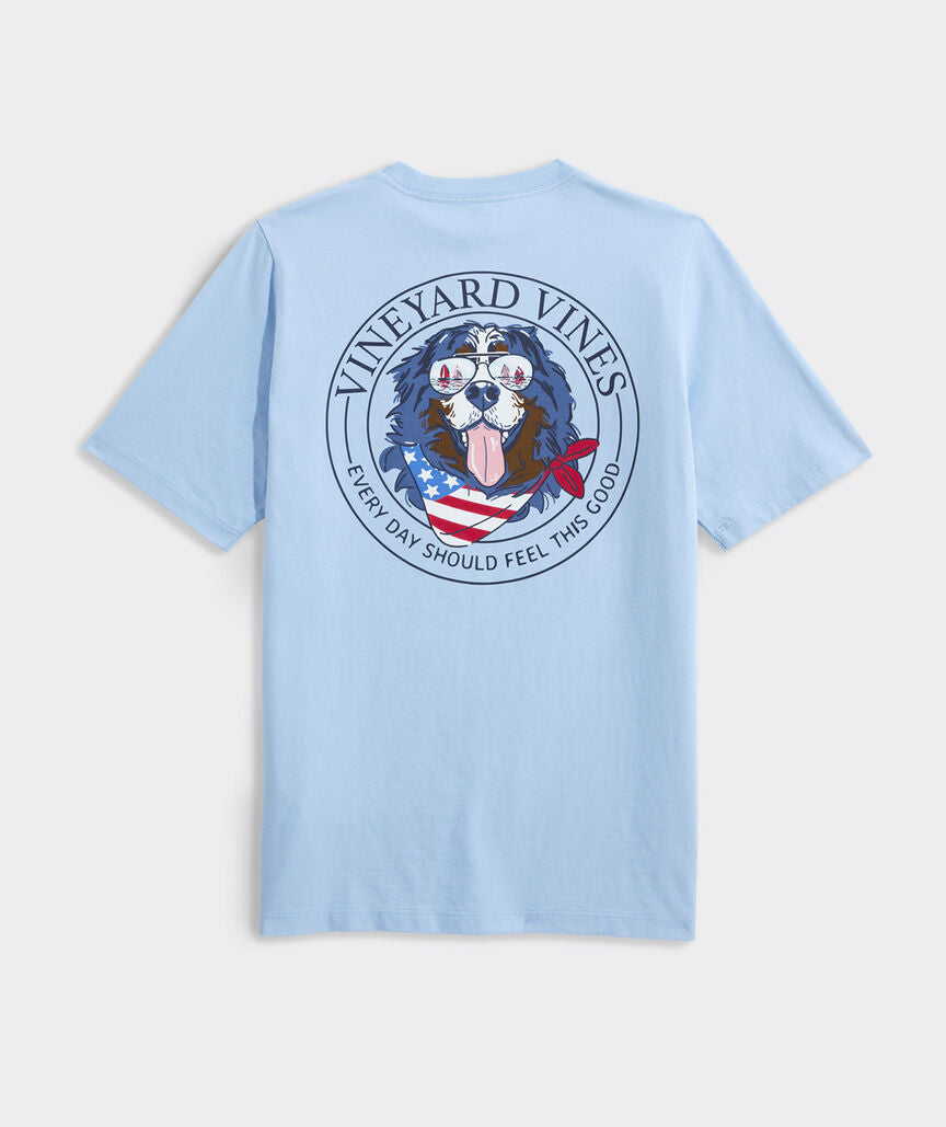 Vineyard Vines Boys' USA Mountain Dog Short-Sleeve Pocket Tee