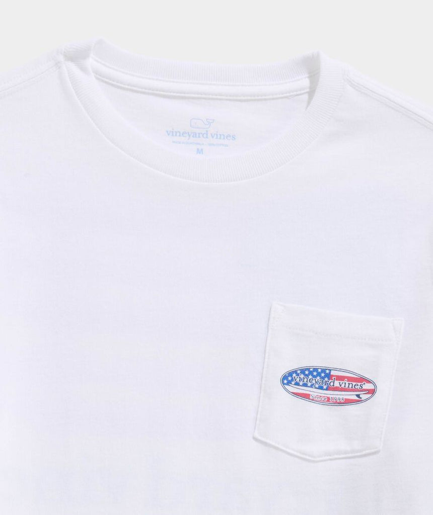 Vineyard Vines Boys' Surf Chappy Short Flag Short-Sleeve Pocket Tee