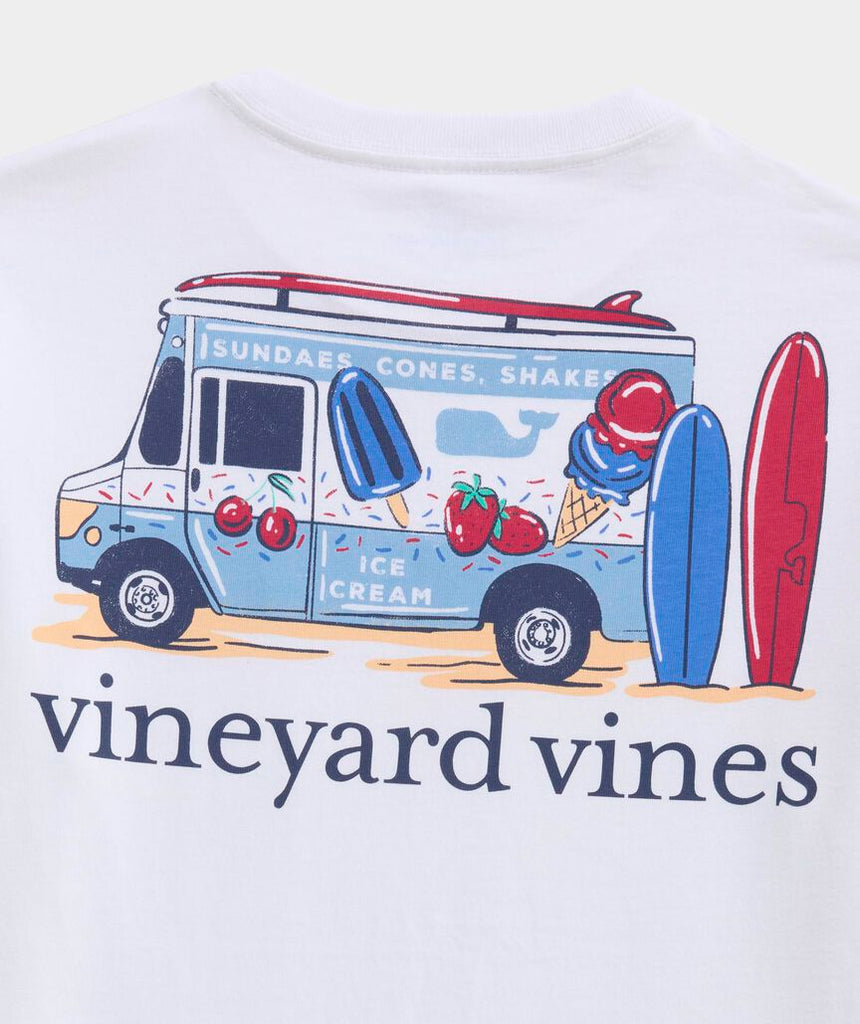 Vineyard Vines Boys' Ice Cream Surf Truck Short-Sleeve Pocket Tee