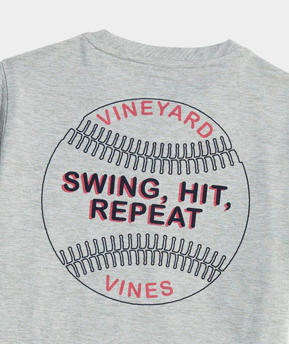 Vineyard Vines Boys' Swing Hit Repeat Short-Sleeve Harbor Sun Performance Tee