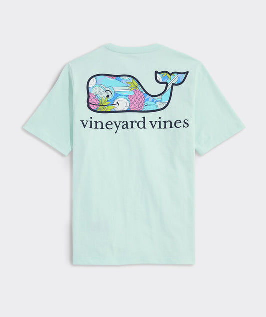 Vineyard Vines Boys' Colada Surf Whale Short-Sleeve Pocket Tee