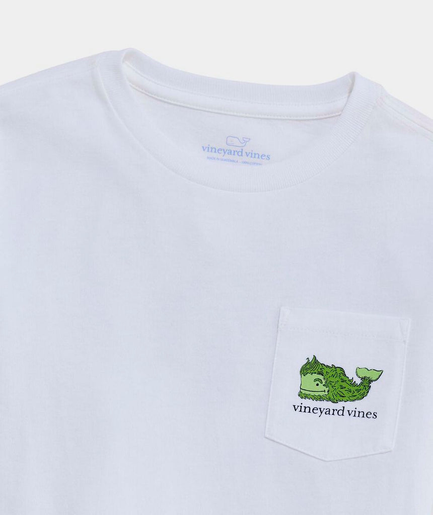 Vineyard Vines Boys' Holiday Grump Whale Long-Sleeve Pocket Tee