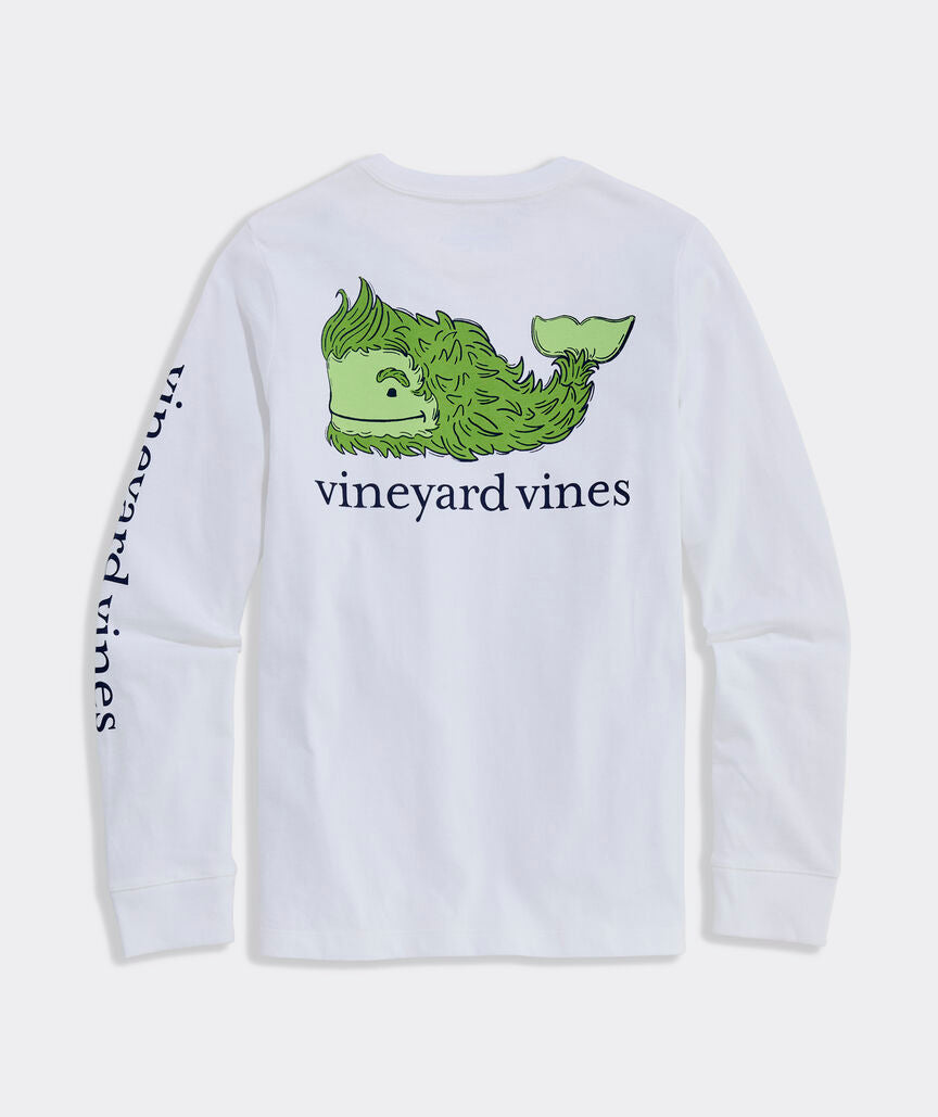 Vineyard Vines Boys' Holiday Grump Whale Long-Sleeve Pocket Tee