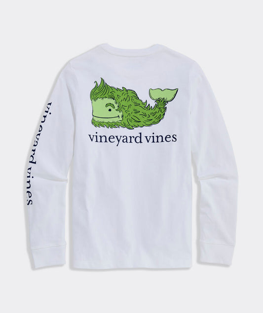 Vineyard Vines Boys' Holiday Grump Whale Long-Sleeve Pocket Tee