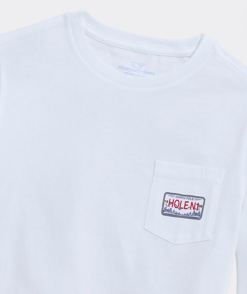 Vineyard Vines Boys' Best Christmas By Par Long-Sleeve Pocket Tee