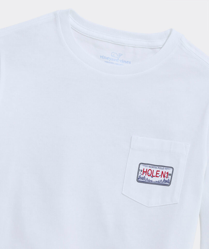 Vineyard Vines Boys' Best Christmas By Par Long-Sleeve Pocket Tee