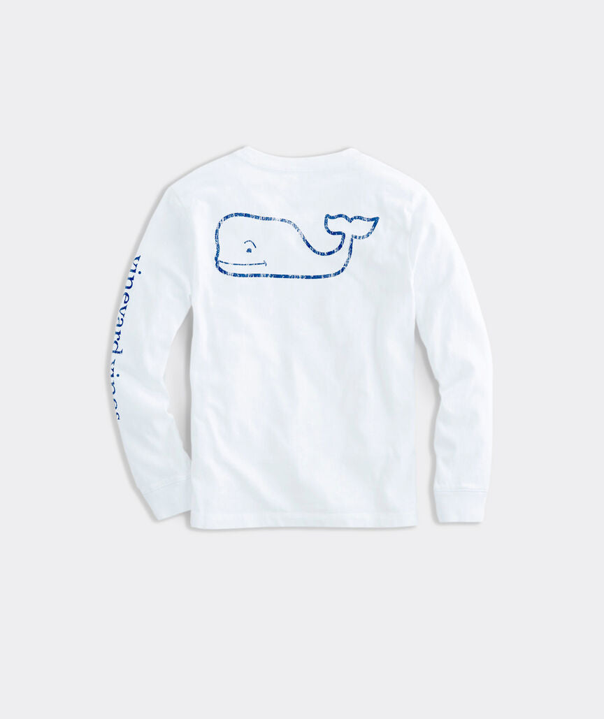 Vineyard Vines Kids' Vintage Whale Graphic Long-Sleeve Pocket Tee