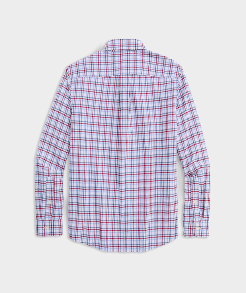 Vineyard Vines Boys' Callwood Plaid Featherweight Performance Shirt